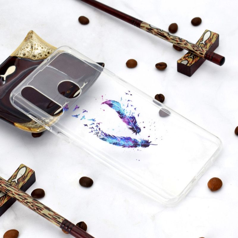 Kuori Huawei Y6p Läpinäkyvät Höyhenet Suojakuori