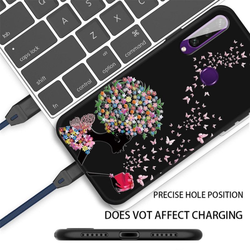 Kuori Huawei Y6p Puhelinkuoret Nainen. Jolla On Kukallinen Pää