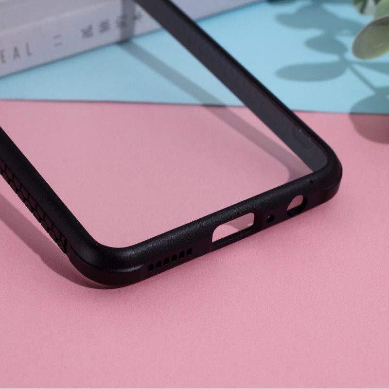Kuori Huawei Y6p Valkoinen Musta Hybridi. Jossa On Värilliset Reunat Suojakuori