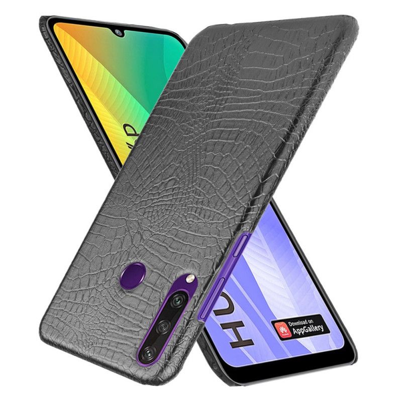 Kuori Huawei Y6p Valkoinen Musta Krokotiilin Ihovaikutus Suojakuori