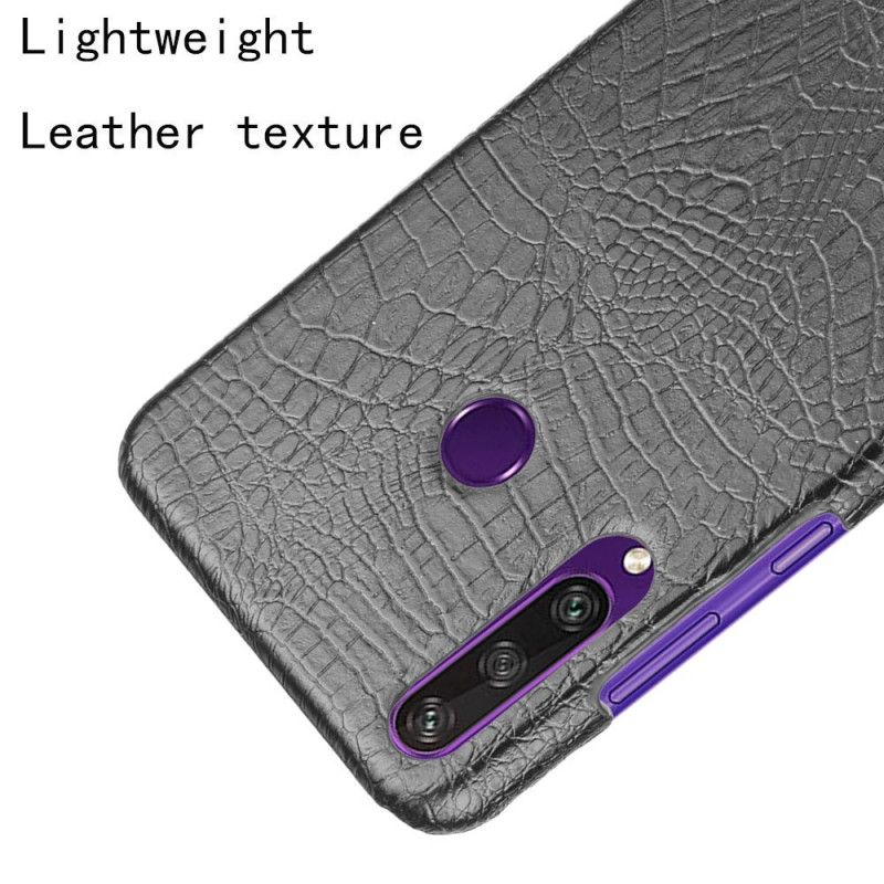 Kuori Huawei Y6p Valkoinen Musta Krokotiilin Ihovaikutus Suojakuori