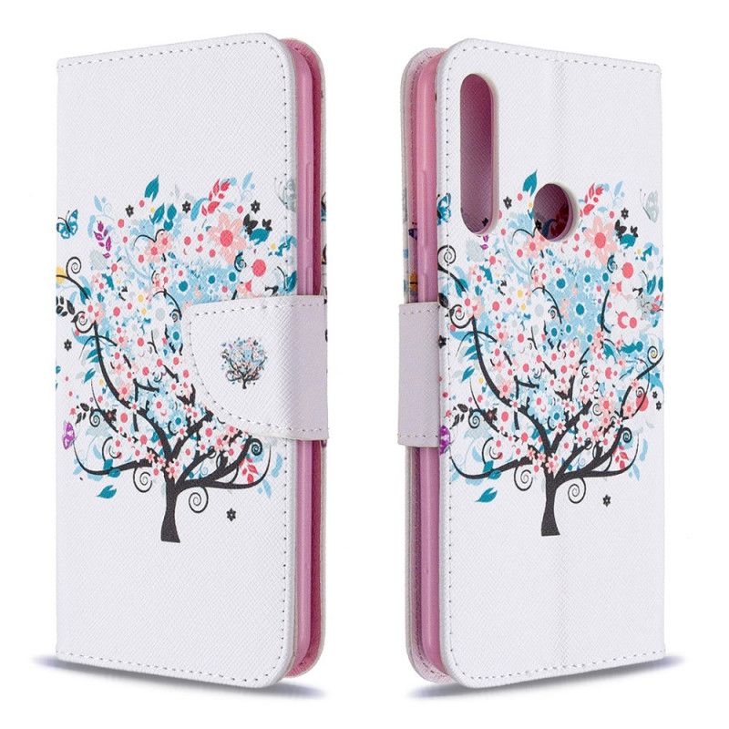 Nahkakotelo Huawei Y6p Puhelinkuoret Kukallinen Puu