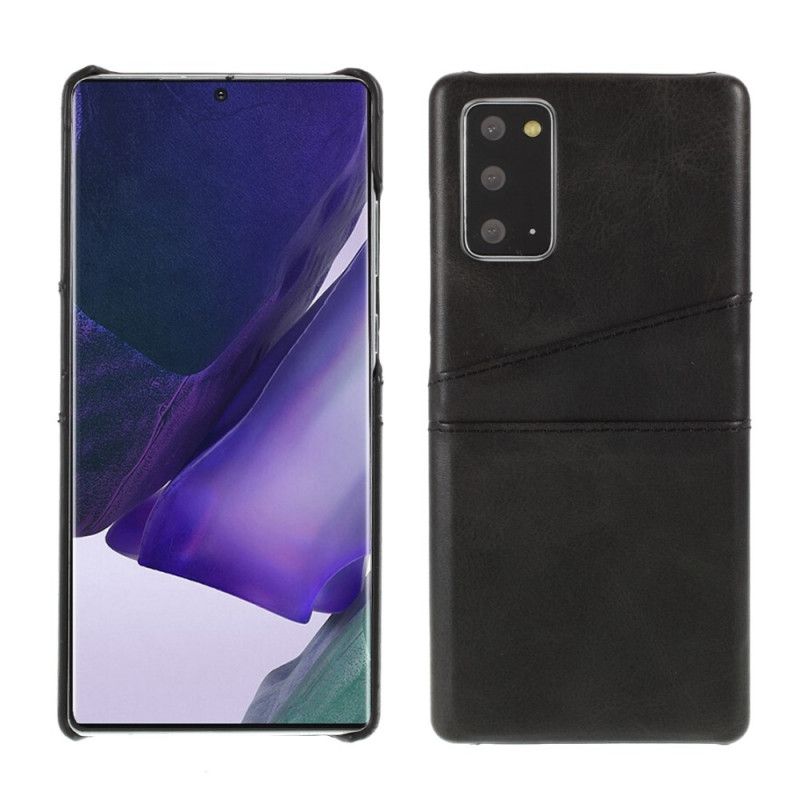 Kuori Samsung Galaxy Note 20 Harmaa Musta Kortin Haltija