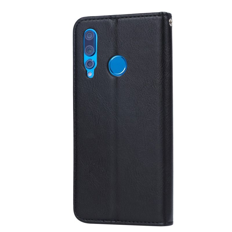 Flip Kotelot Huawei P Smart Z Punainen Musta Tekonahkakorttikotelo