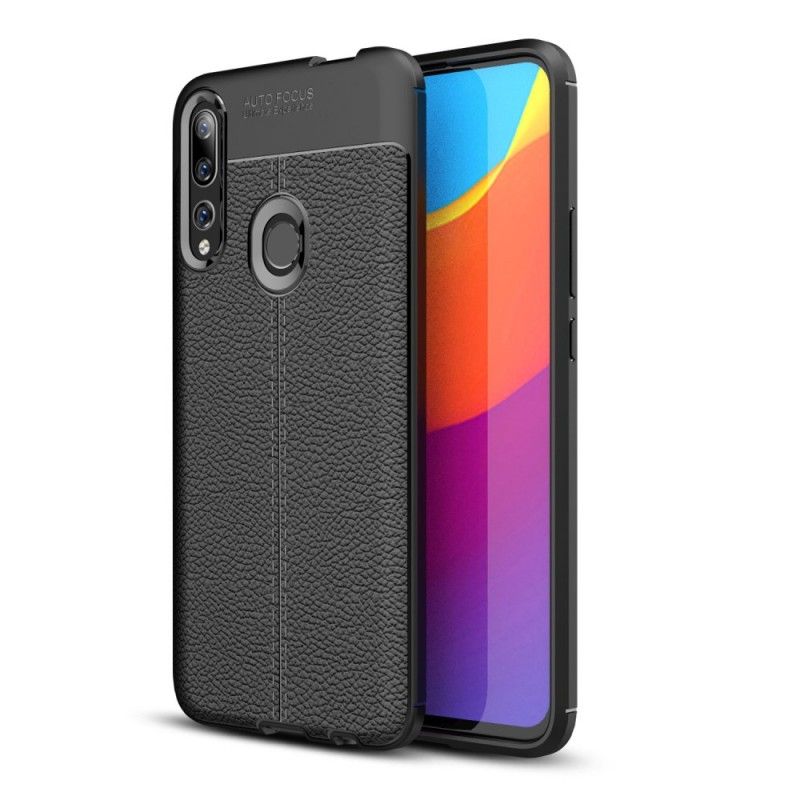 Kuori Huawei P Smart Z Punainen Musta Kaksilinjainen Litsi Nahkainen Vaikutus Suojakuori