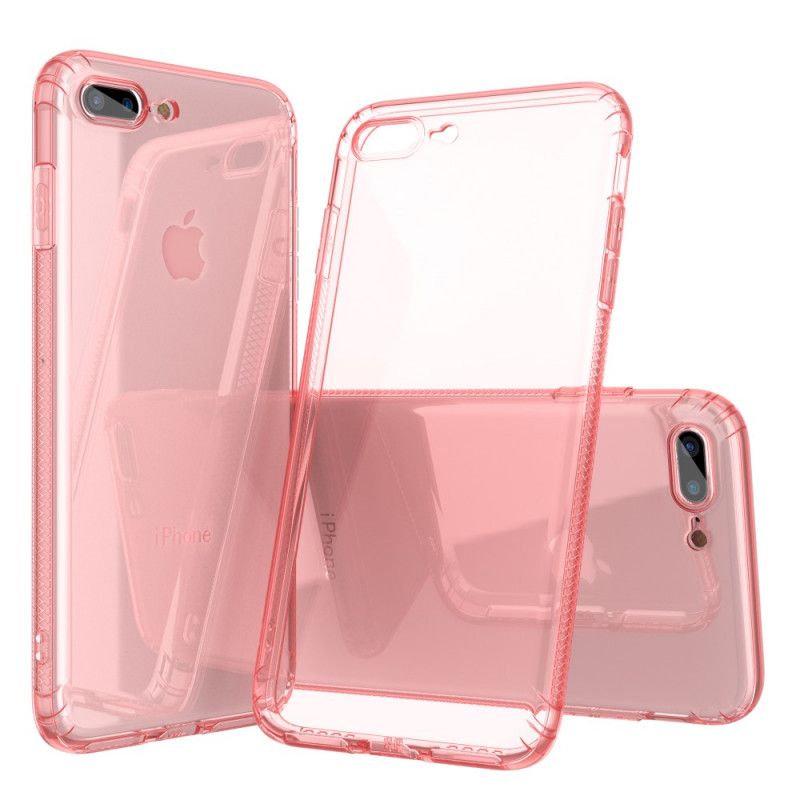 Kuori iPhone 7 Plus / 8 Plus Läpinäkyvä Musta Läpinäkyvät Suojatyynyt