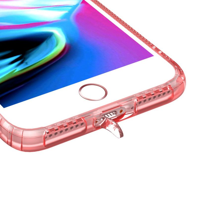 Kuori iPhone 7 Plus / 8 Plus Läpinäkyvä Musta Läpinäkyvät Suojatyynyt