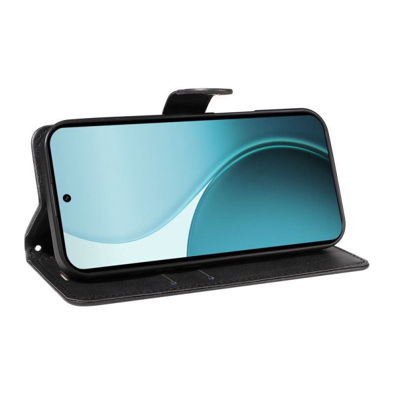 Nahkakotelo Oppo Reno 14 Pro 5g Yksivärinen Tekonahka