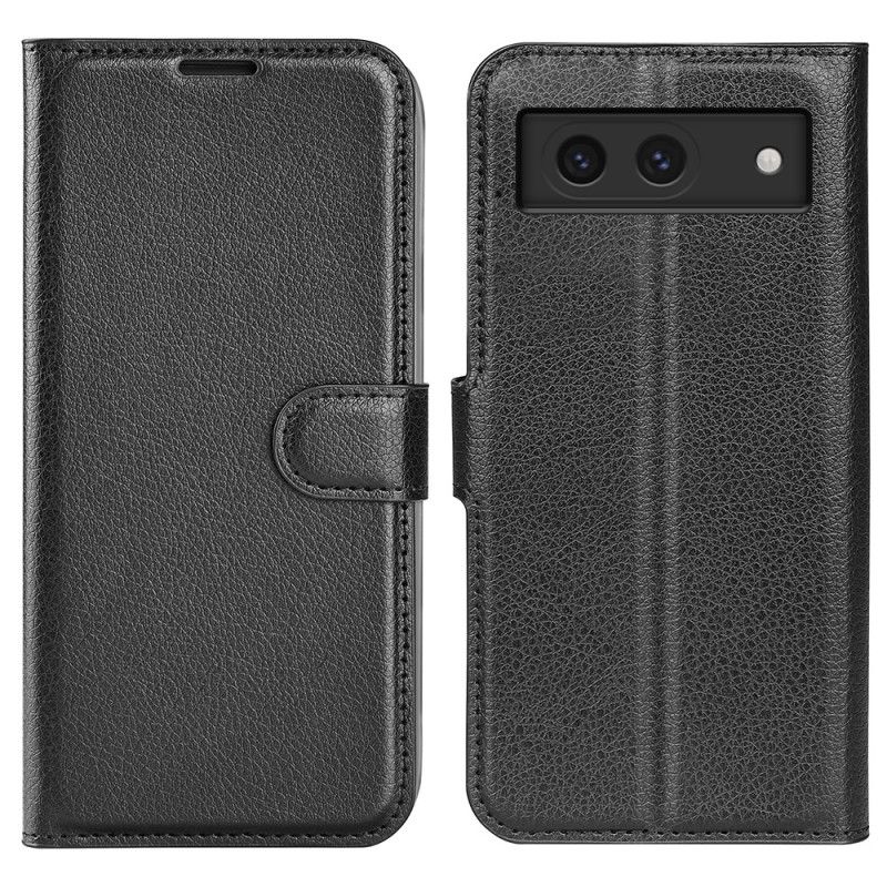 Kotelot Google Pixel 8a Classic Litchi Faux Leather Suojakuori