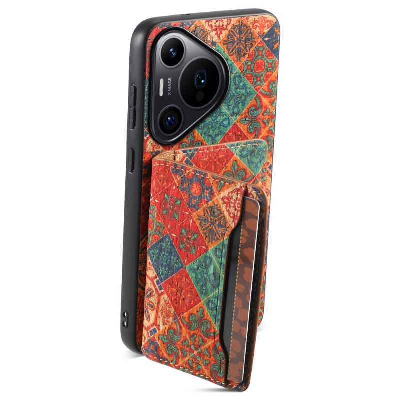 Kuori Huawei Pura 70 Pro Kukkakuvioinen Korttikotelo