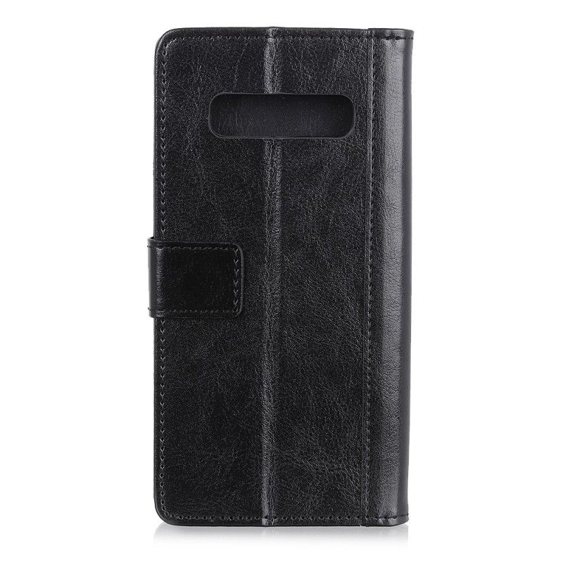 Flip Case Samsung Galaxy S10e Ruskea Vihreä Antiikki Nahka