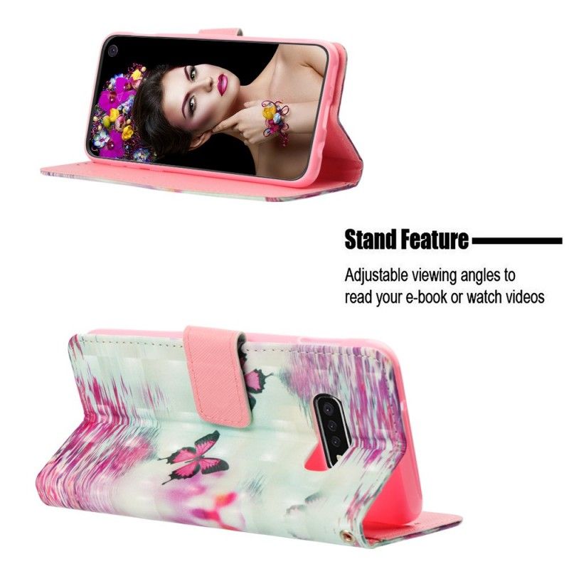 Kotelot Samsung Galaxy S10e Punaiset Perhoset Suojakuori