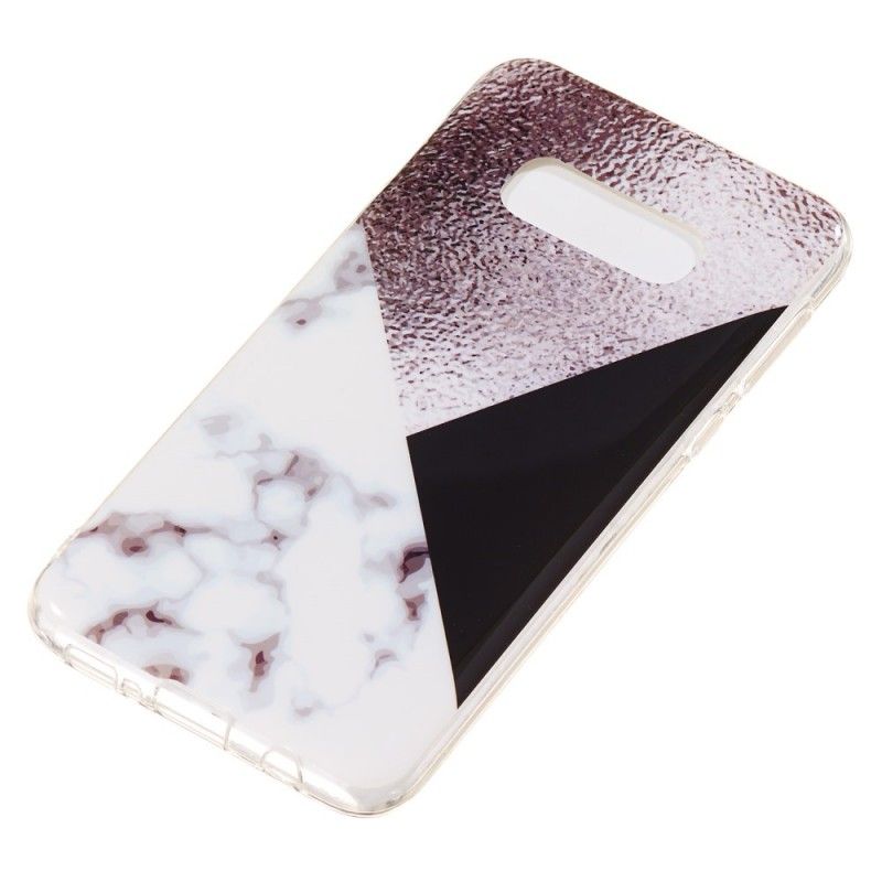 Kuori Samsung Galaxy S10e Violetti Geometria Marmorivaikutus