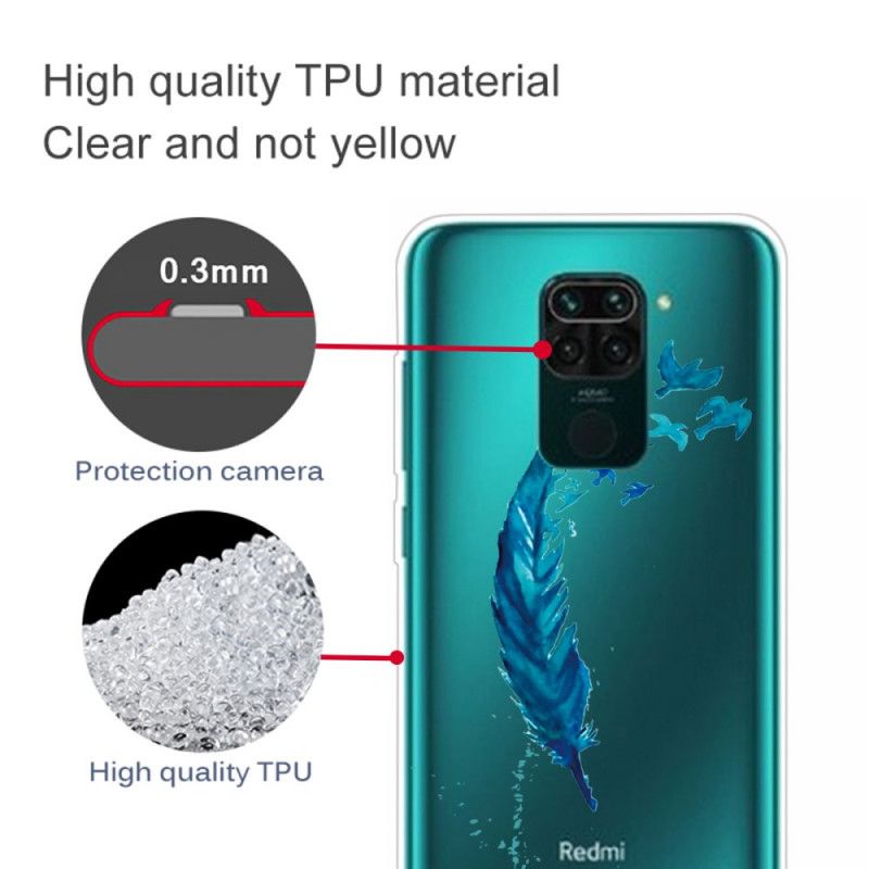 Kuori Xiaomi Redmi Note 9 Kaunis Sininen Sulka Suojakuori