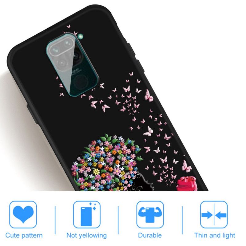 Kuori Xiaomi Redmi Note 9 Nainen. Jolla On Kukallinen Pää Suojakuori