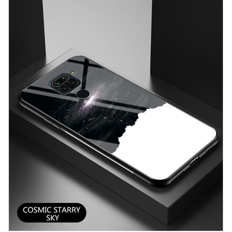 Kuori Xiaomi Redmi Note 9 Valkoinen Musta Karkaistu Lasi