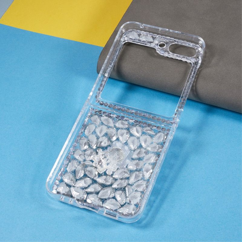 Case Samsung Galaxy Z Flip 5 Puhelinkuoret Valkoisen Ruusun Korut