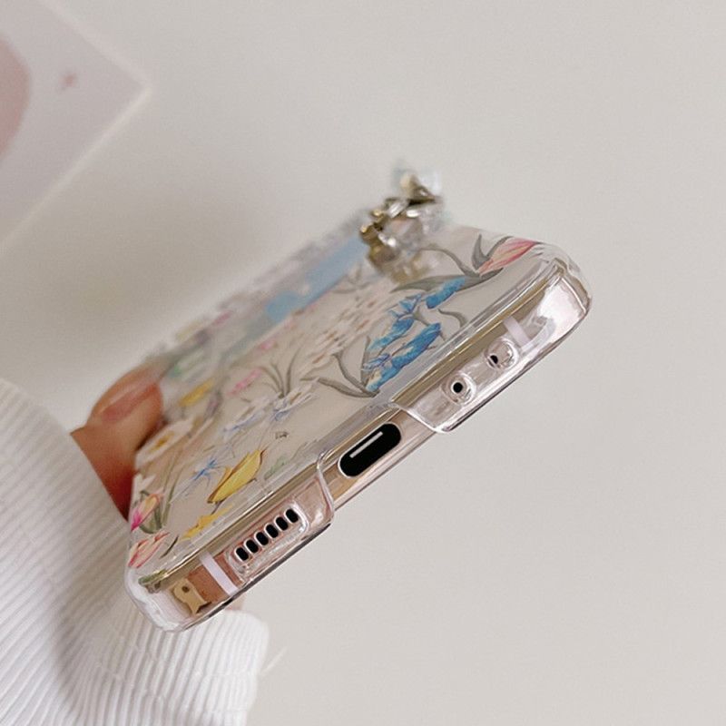 Kuori Samsung Galaxy Z Flip 5 Läpinäkyvät Kukat