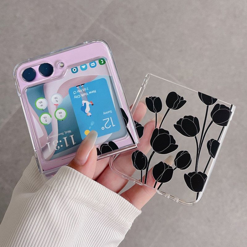 Kuori Samsung Galaxy Z Flip 5 Läpinäkyvät Tulppaanit
