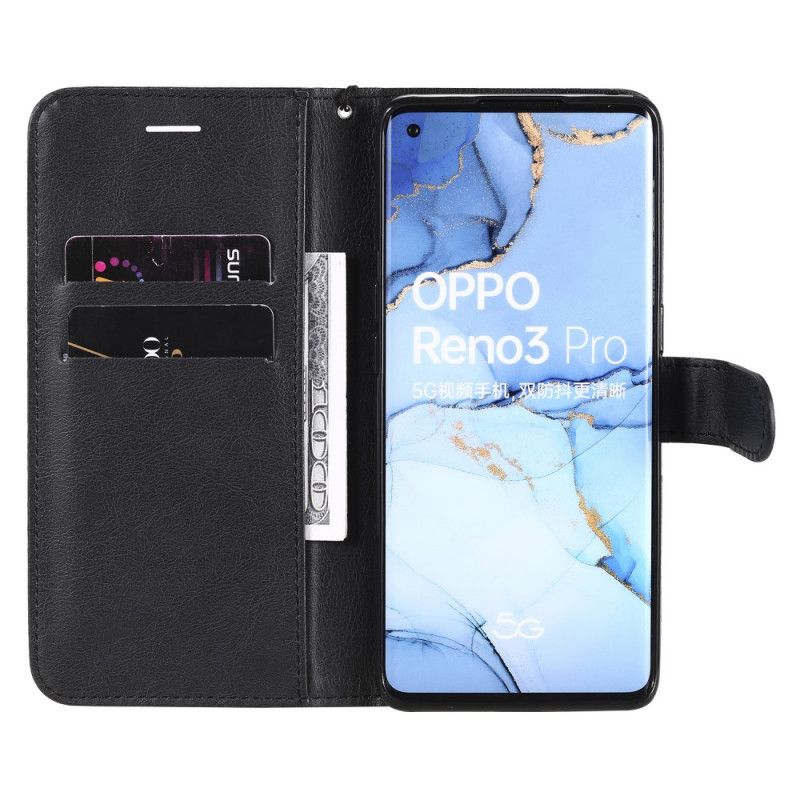 Suojakuori Oppo Find X2 Neo Punainen Musta Yksivärinen Sarja Hihnalla