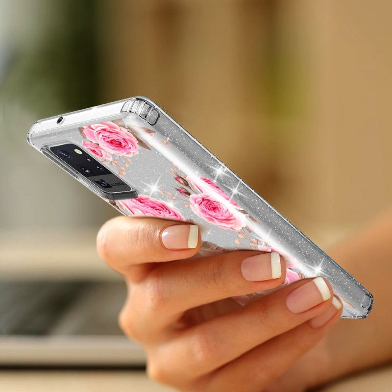 Kuori Samsung Galaxy Note 20 Ultra Vaaleansininen Vaaleanpunainen Suosikkikimppuni Suojakuori