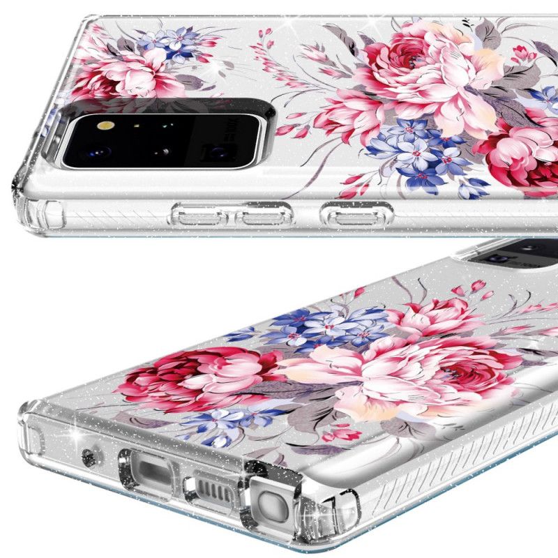 Kuori Samsung Galaxy Note 20 Ultra Vaaleansininen Vaaleanpunainen Suosikkikimppuni Suojakuori