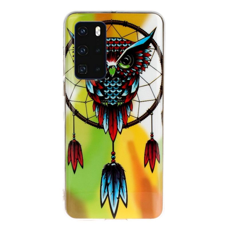 Case Kuoret Huawei P40 Puhelinkuoret Fluoresoiva Pöllö Unen Sieppari