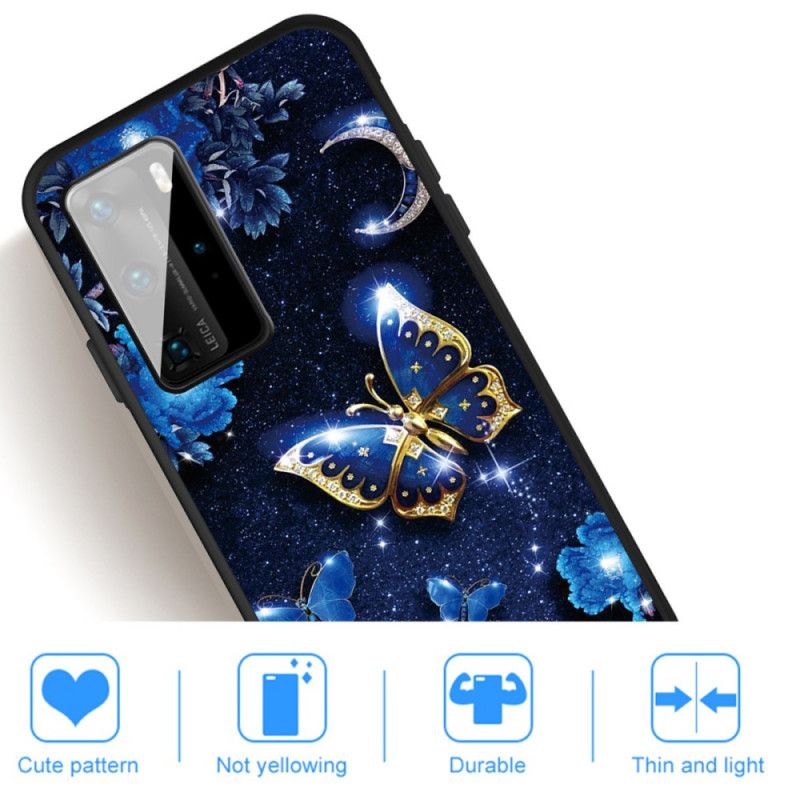 Case Kuoret Huawei P40 Puhelinkuoret Kultainen Perhonen