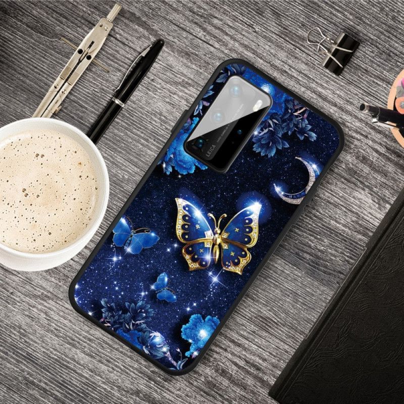 Case Kuoret Huawei P40 Puhelinkuoret Kultainen Perhonen