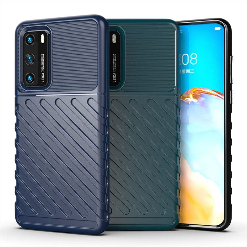 Case Kuoret Huawei P40 Vihreä Musta Puhelinkuoret Ukkosarja