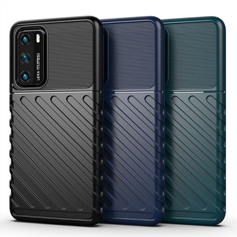 Case Kuoret Huawei P40 Vihreä Musta Puhelinkuoret Ukkosarja