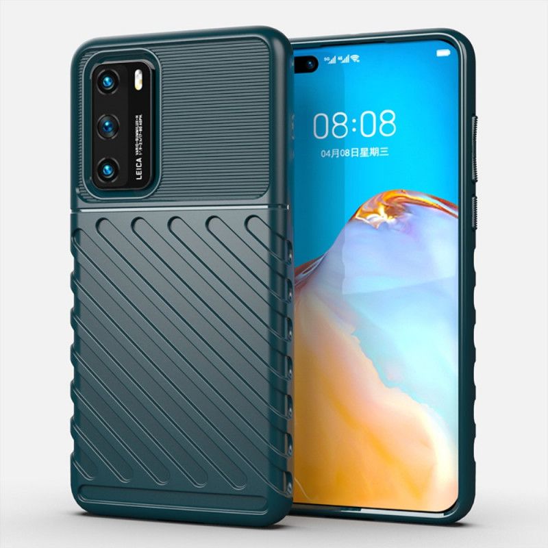 Case Kuoret Huawei P40 Vihreä Musta Puhelinkuoret Ukkosarja