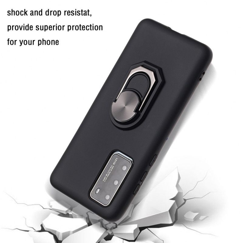 Kuori Huawei P40 Punainen Musta Metalloitu Rengastuki