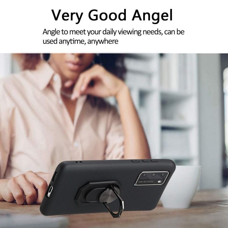 Kuori Huawei P40 Punainen Musta Metalloitu Rengastuki