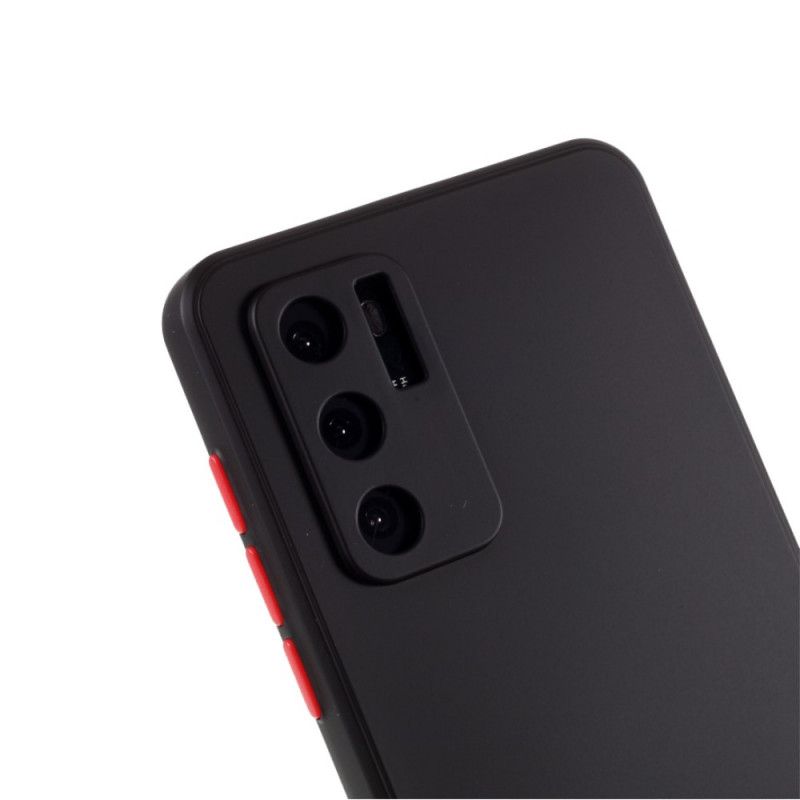 Kuori Huawei P40 Punainen Musta Taipuisa Silikonipainike