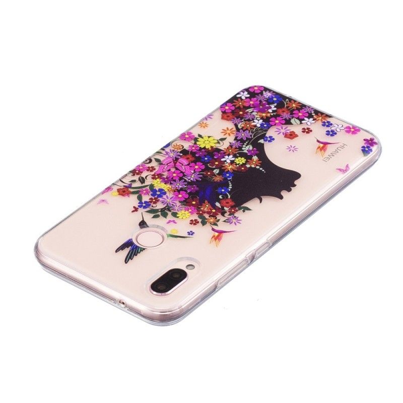 Kuori Huawei P20 Lite Läpinäkyvä Kukkatyttö Suojakuori