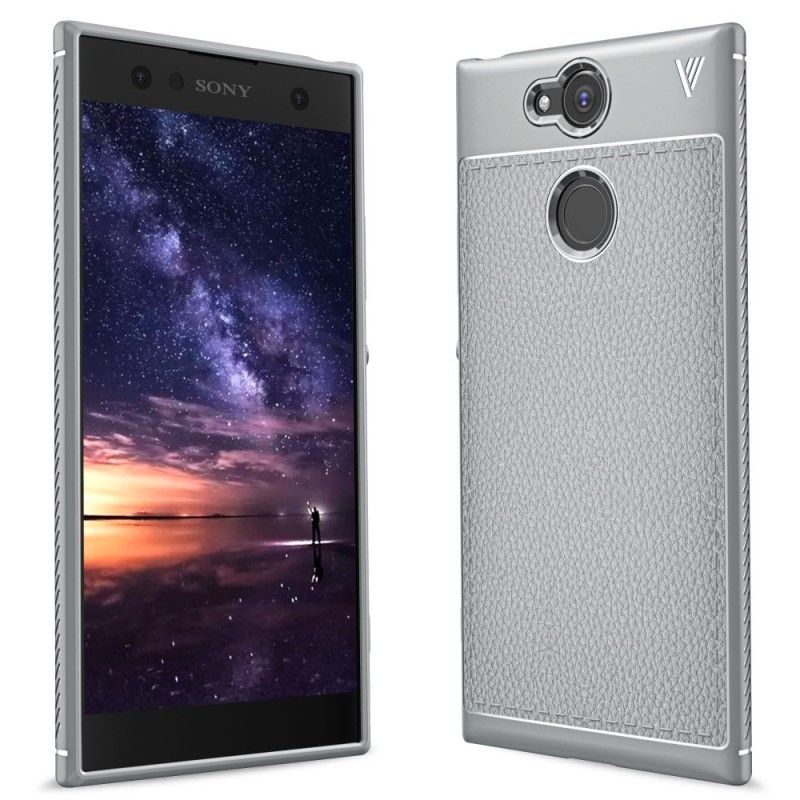 Kuori Sony Xperia XA2 Punainen Kaksilinjainen Litsi Nahkaa