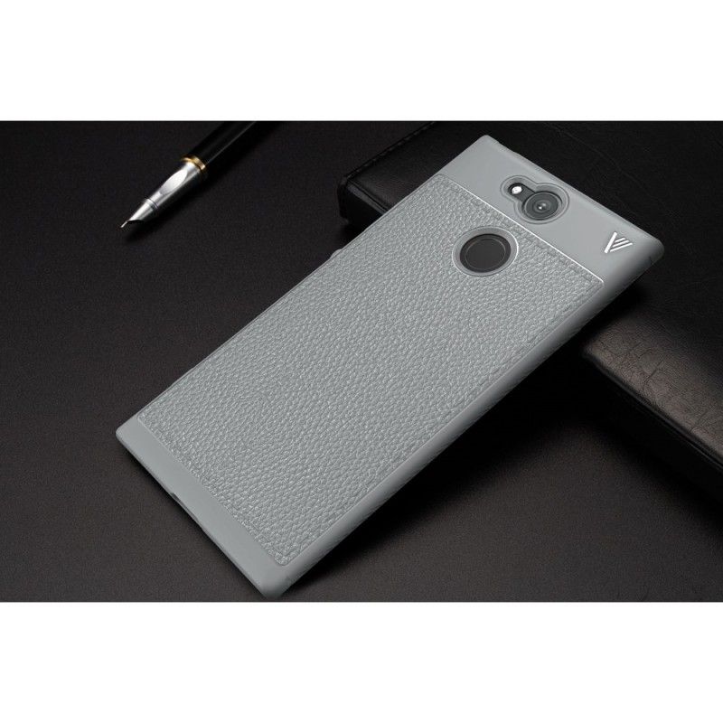 Kuori Sony Xperia XA2 Punainen Kaksilinjainen Litsi Nahkaa