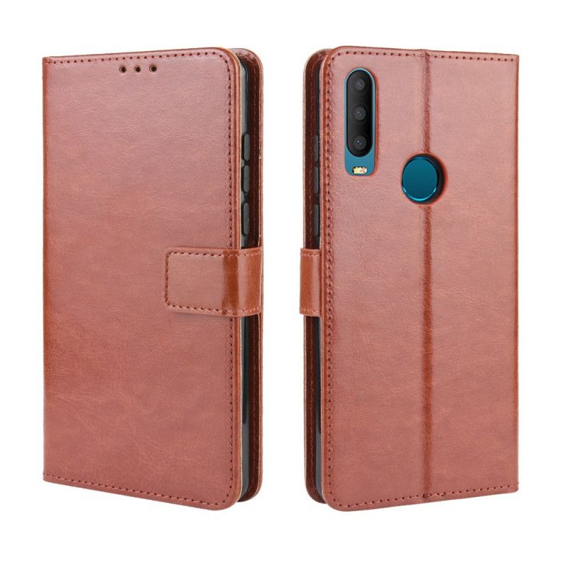 Suojakuori Alcatel 3X (2019) Punainen Musta Räikeä Tekonahka