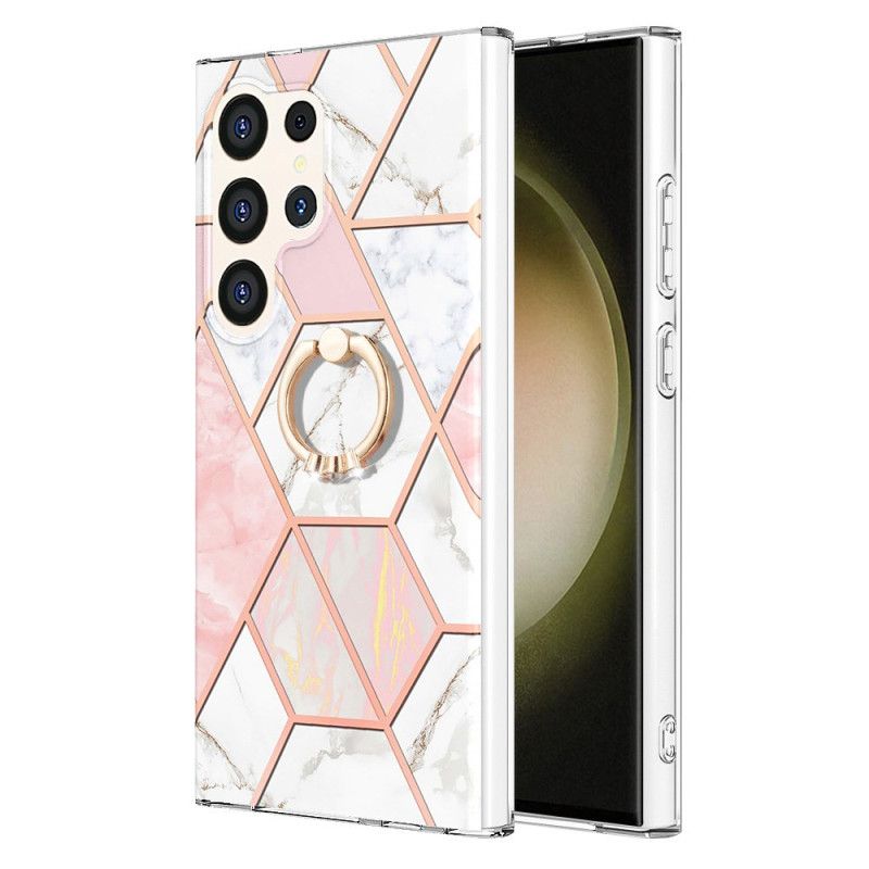 Case Samsung Galaxy S24 Ultra 5g Puhelinkuoret Marble Effect -tukirenkaalla