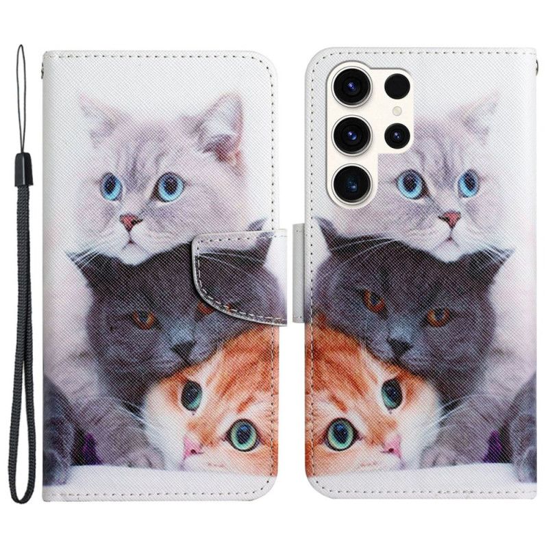 Kotelot Samsung Galaxy S24 Ultra 5g Puhelinkuoret Kolme Kissaa Hihnoilla