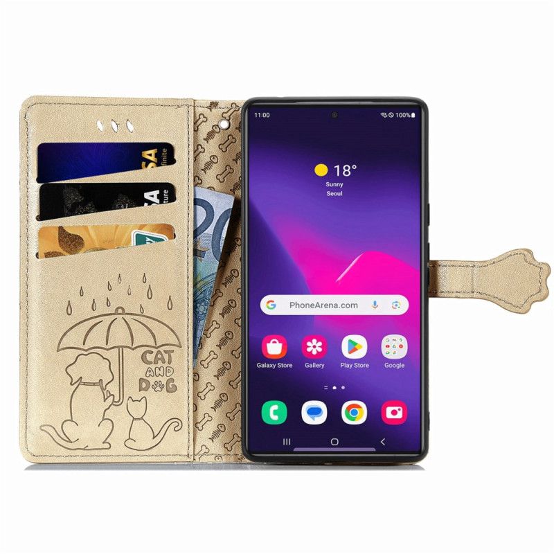 Kotelot Samsung Galaxy S24 Ultra 5g Sarjakuva Kissat Ja Koirat