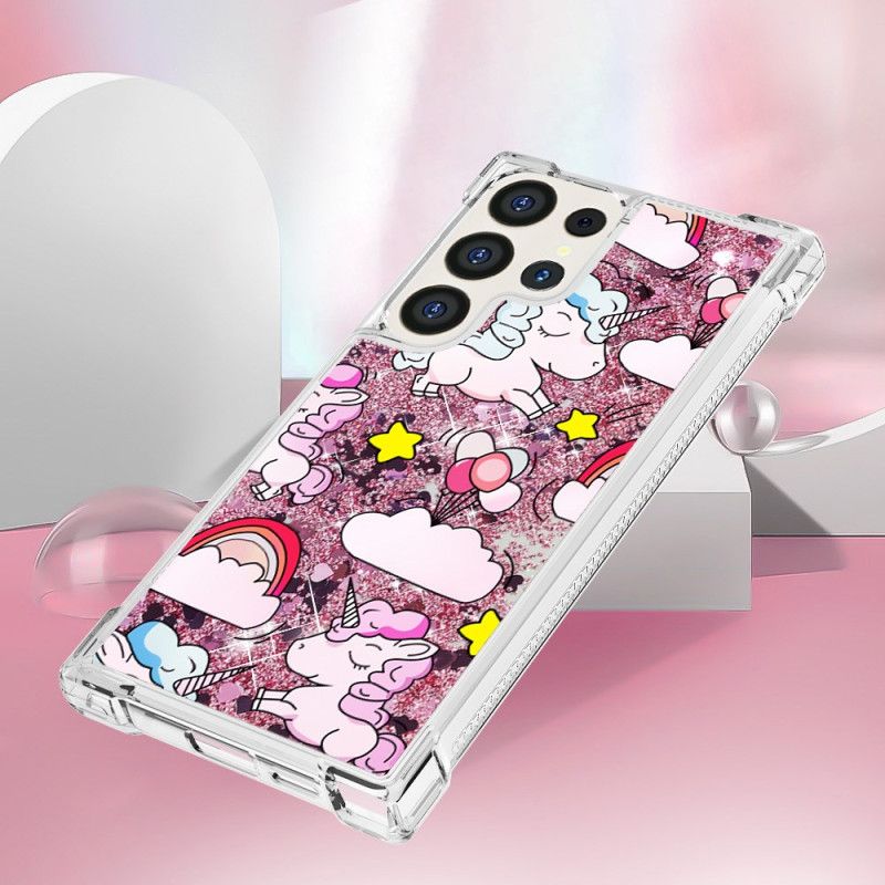 Kuori Samsung Galaxy S24 Ultra 5g Yksisarvinen Kiilto Pilvissä