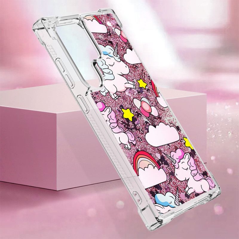 Kuori Samsung Galaxy S24 Ultra 5g Yksisarvinen Kiilto Pilvissä