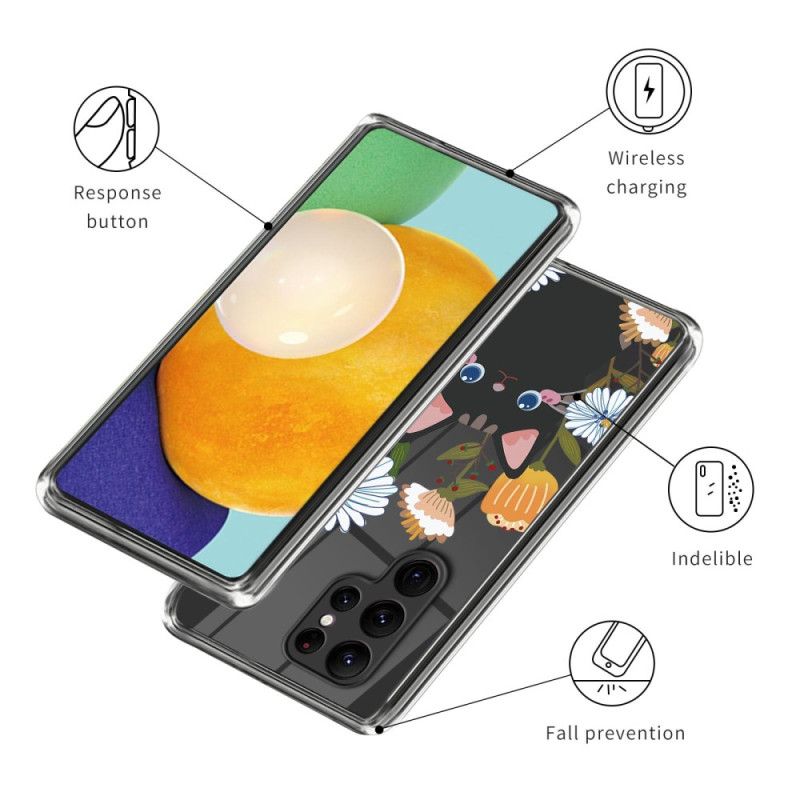 Puhelinkuoret Samsung Galaxy S24 Ultra 5g Kukat Ja Kissa