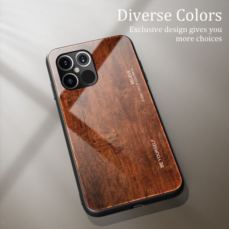 Case Kuoret iPhone 12 Pro Max Harmaa Musta Puhelinkuoret Karkaistu Puinen Designlasi