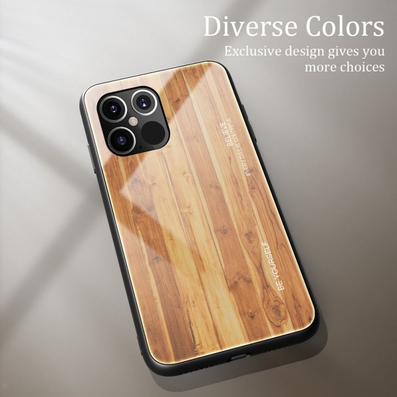 Case Kuoret iPhone 12 Pro Max Harmaa Musta Puhelinkuoret Karkaistu Puinen Designlasi