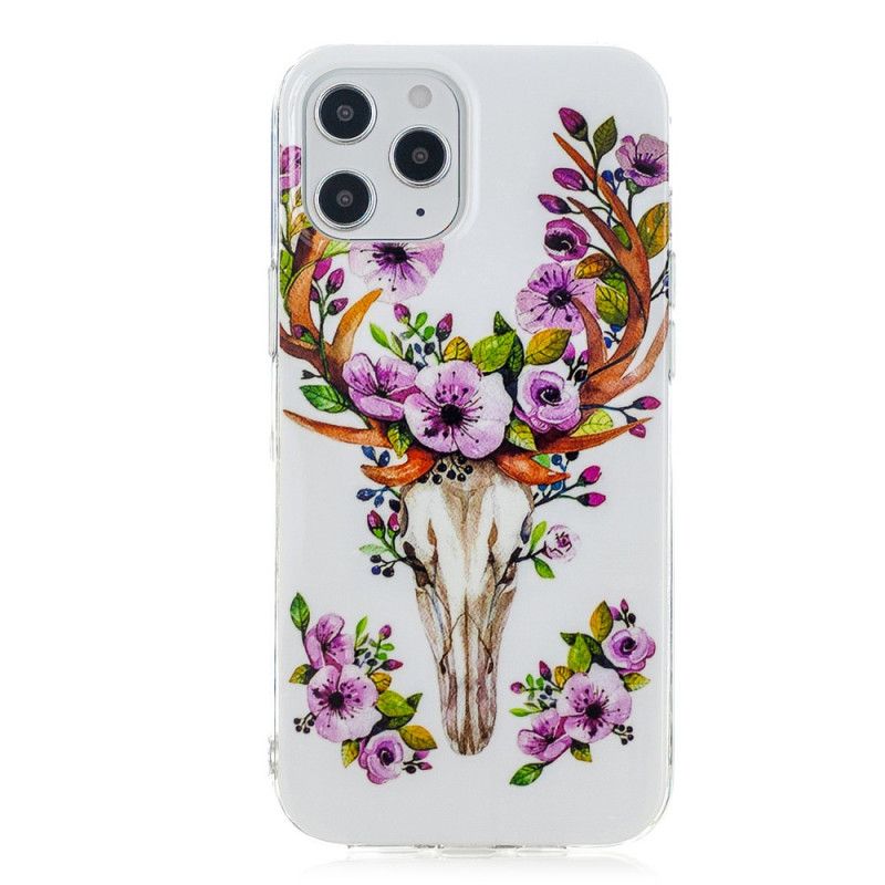 Kuori iPhone 12 Pro Max Fluoresoiva Kukallinen Hirvi