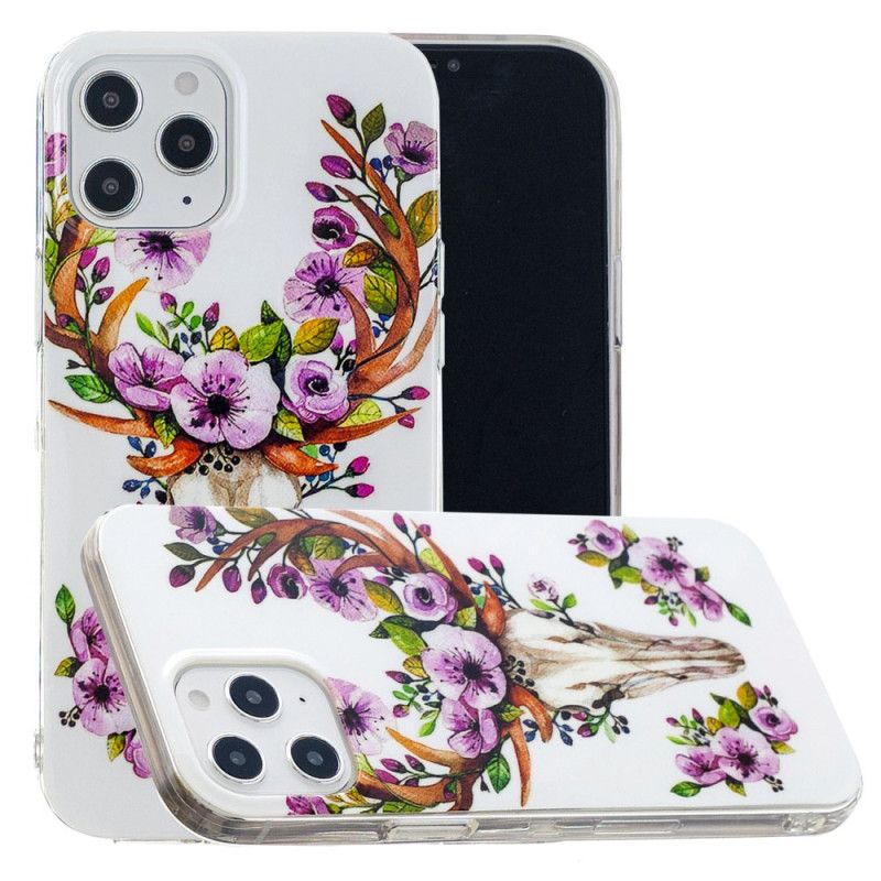 Kuori iPhone 12 Pro Max Fluoresoiva Kukallinen Hirvi