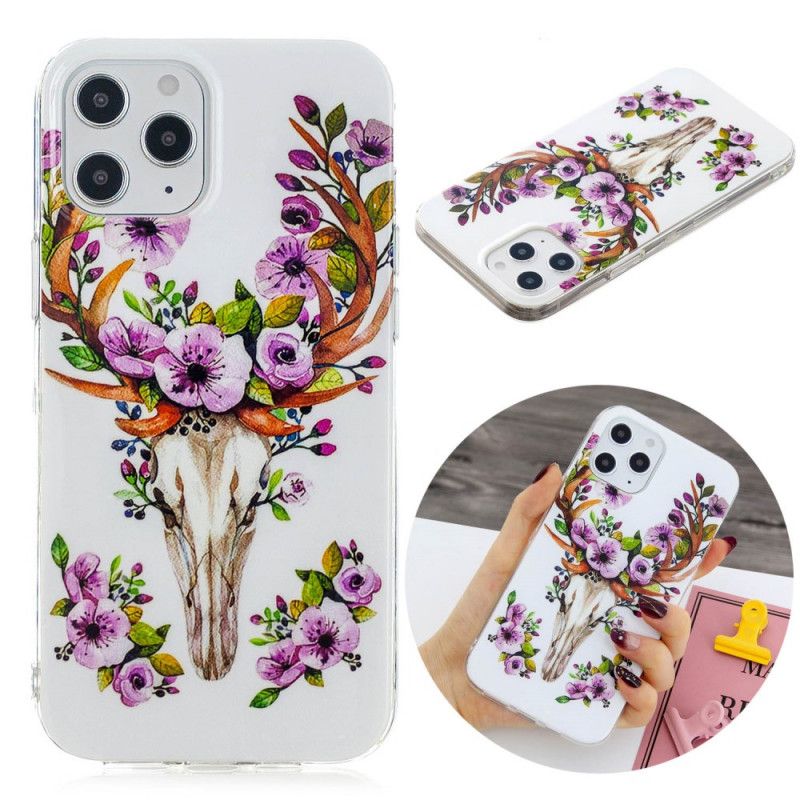 Kuori iPhone 12 Pro Max Fluoresoiva Kukallinen Hirvi